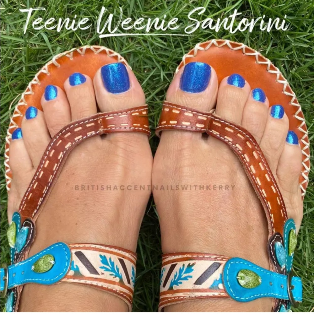 *Retired* Color Street: Teenie Weenie Santorini (Pedicure) | Blue Glitter Summer - Picture 2 of 13